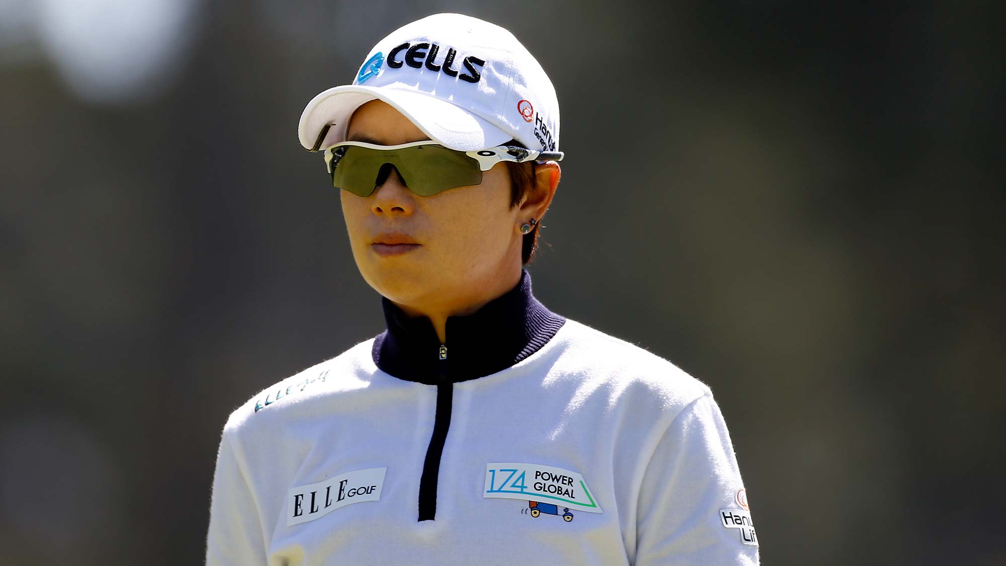 Eun-Hee Ji of South Korea watches on the 10th hole during the first round of the LPGA Mediheal Championship