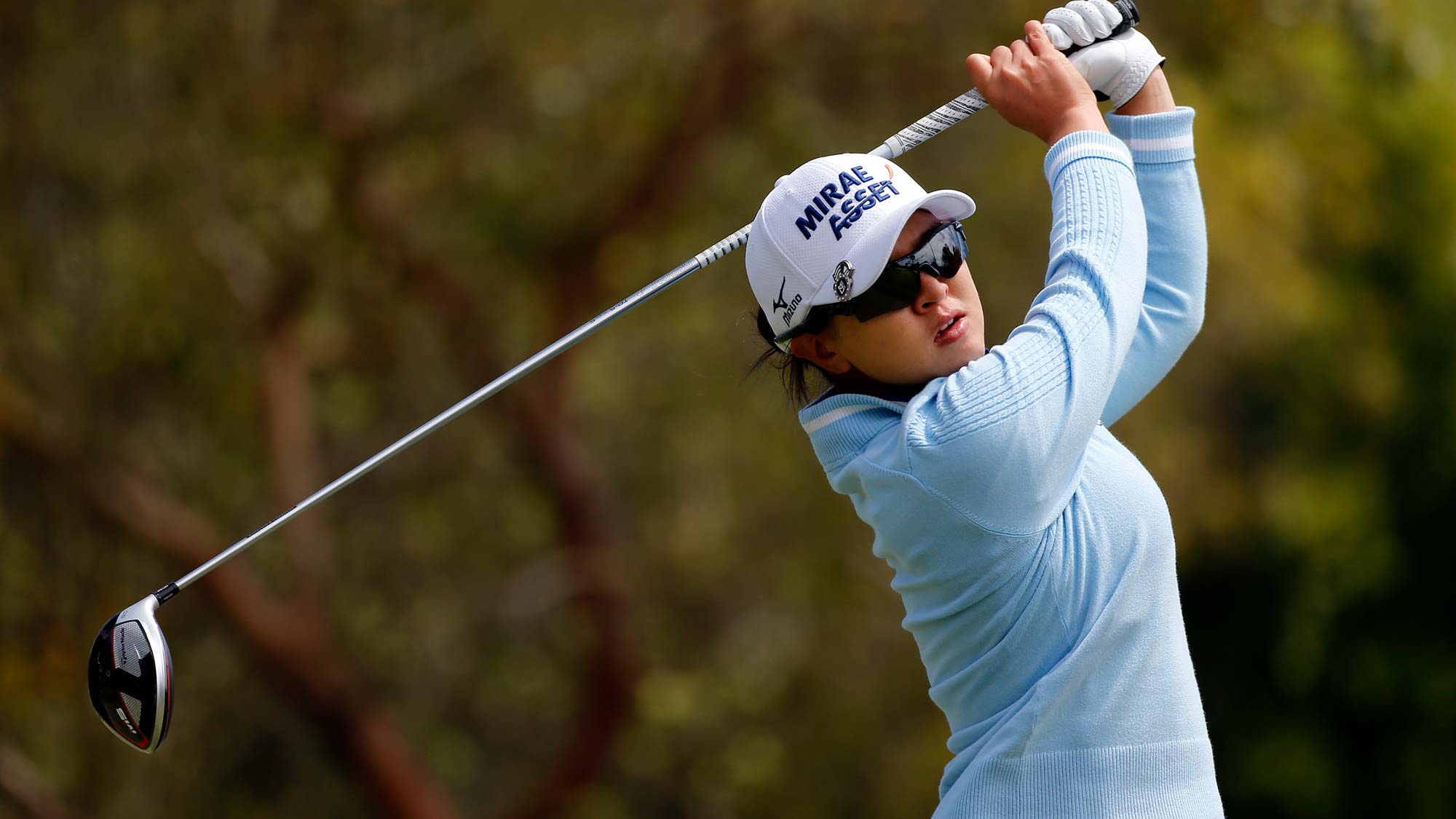 Sei Young Kim of South Korea hits on the 2nd hole during the third round of the LPGA Mediheal Championship