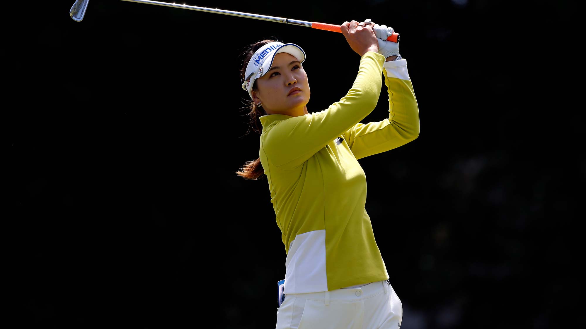So Yeon Ryu of South Korea hits on the 3rd hole during the third round of the LPGA Mediheal Championship