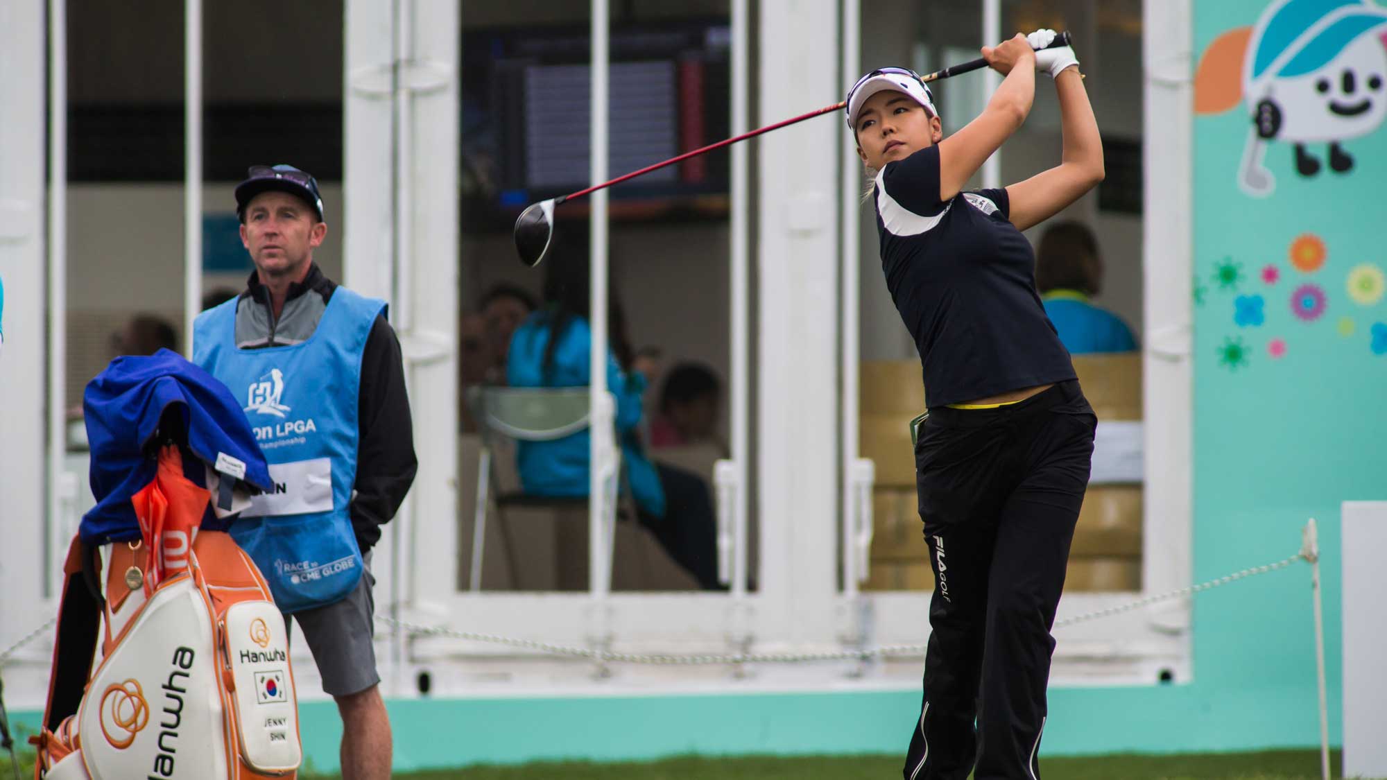 Jenny Shin of Republic of Korea plays a shot in the Fubon Taiwan LPGA Championship