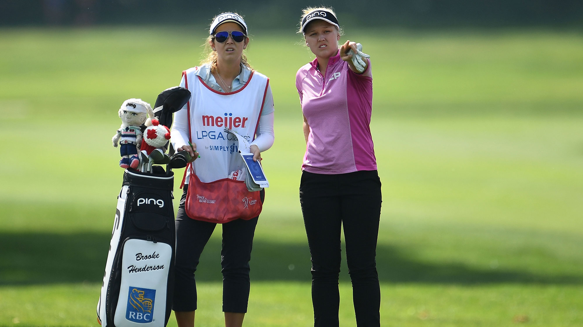 Brooke and Brittany Discuss at the meijer LPGA Classic 