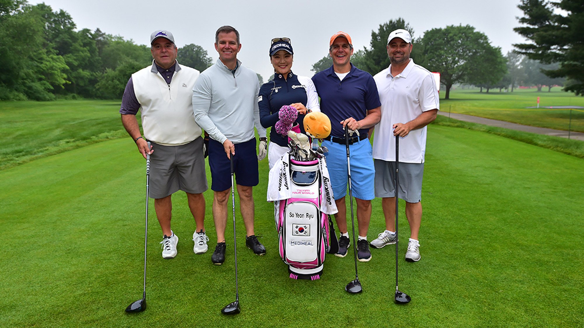 So Yeon Ryu with Her Pro-Am Group at the Meijer LPGA Classic 