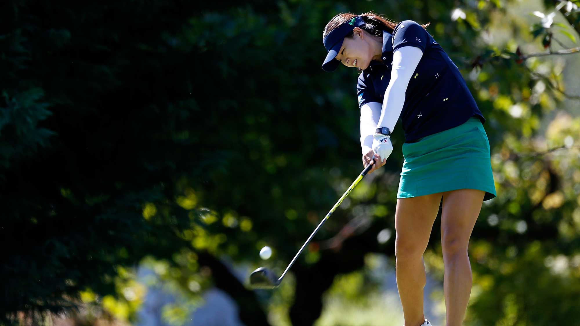 In Gee Chun of South Korea tees off on the 5th hole during the first round of the LPGA Cambia Portland Classic