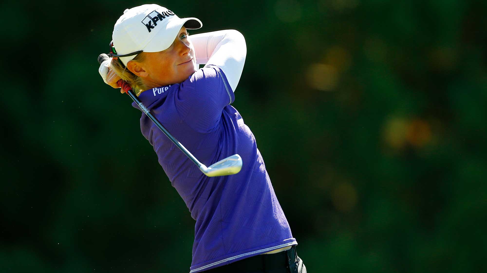Stacy Lewis tees off on the 2nd hole during the second round of the LPGA Cambia Portland Classic