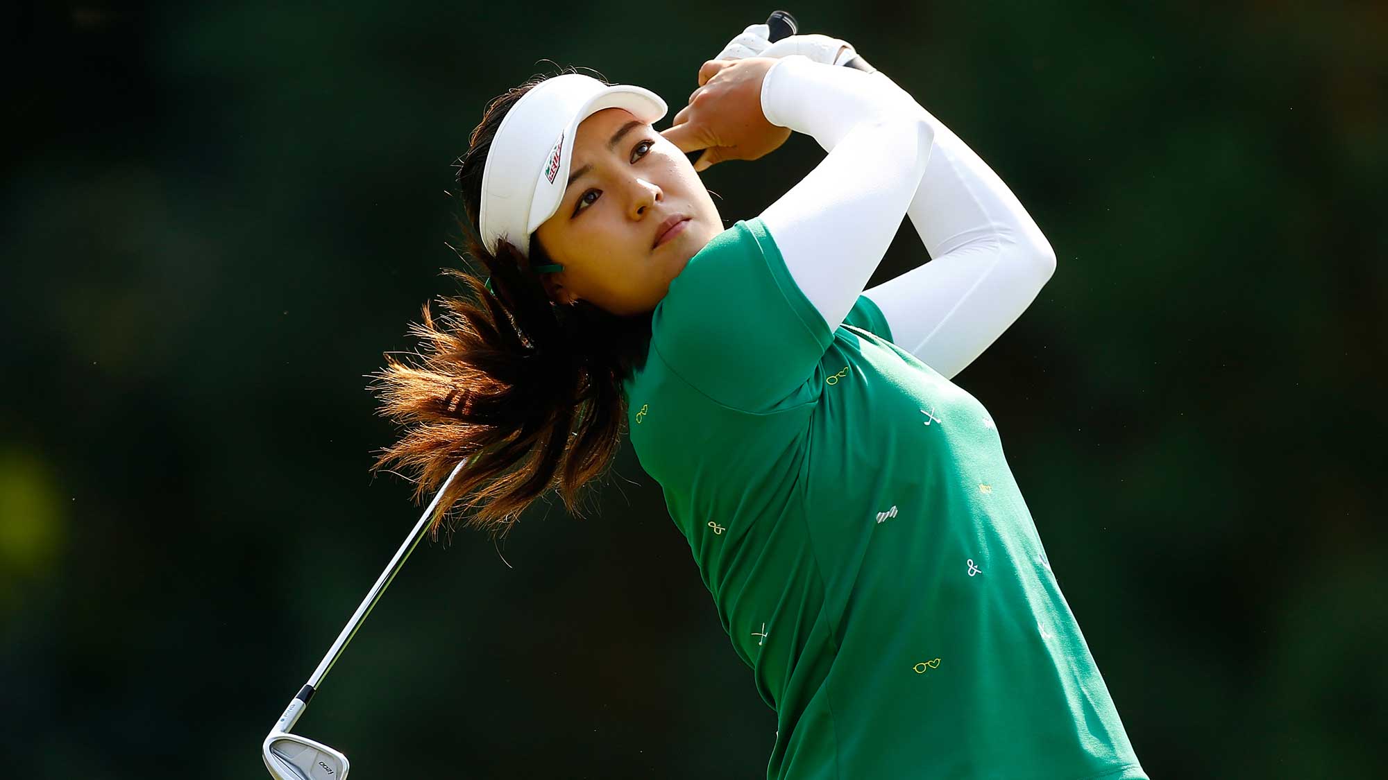In Gee Chun of South Korea tees off on the 2nd hole during the final round of the LPGA Cambia Portland Classic