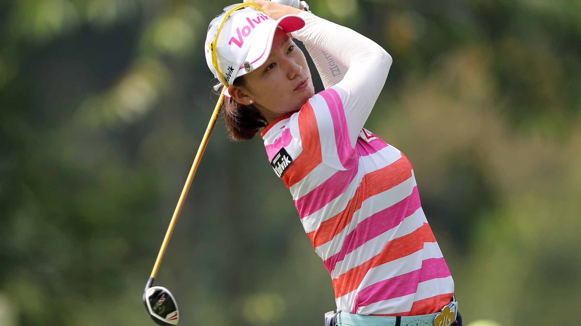 Chella Choi of South Korea plays her tee shot on the 4th hole during round two of the Sime Darby LPGA Tour at Kuala Lumpur Golf & Country Club
