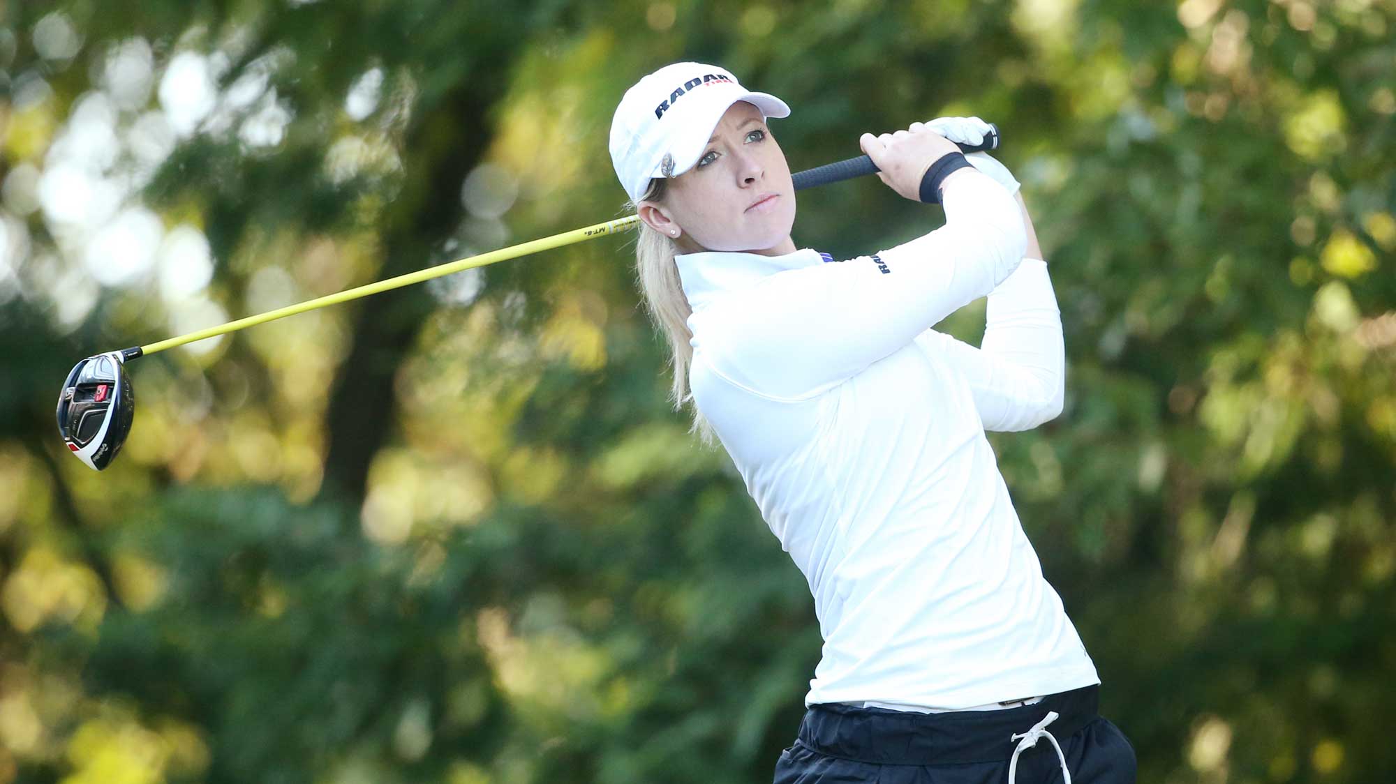 Jodi Ewart Shadoff of Great Britain hits her tee shot on the 2nd hole during the first round of the TOTO Japan Classic