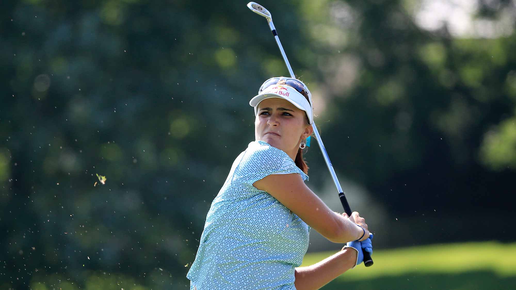 Lexi Thompson of the United States plays a shot on the sixth hole during the second round of the U.S. Women's Open at Lancaster Country Club