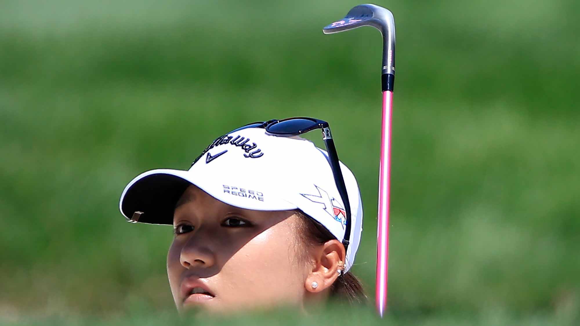 Lydia Ko of New Zealand plays a shot on the third hole during the third round of the U.S. Women's Open at Lancaster Country Club