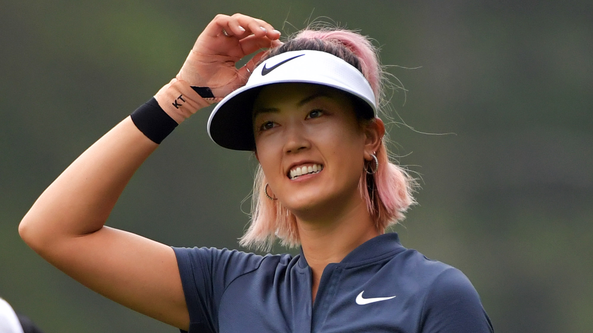 Michelle Wie Smiling After a 3-Under on Day One