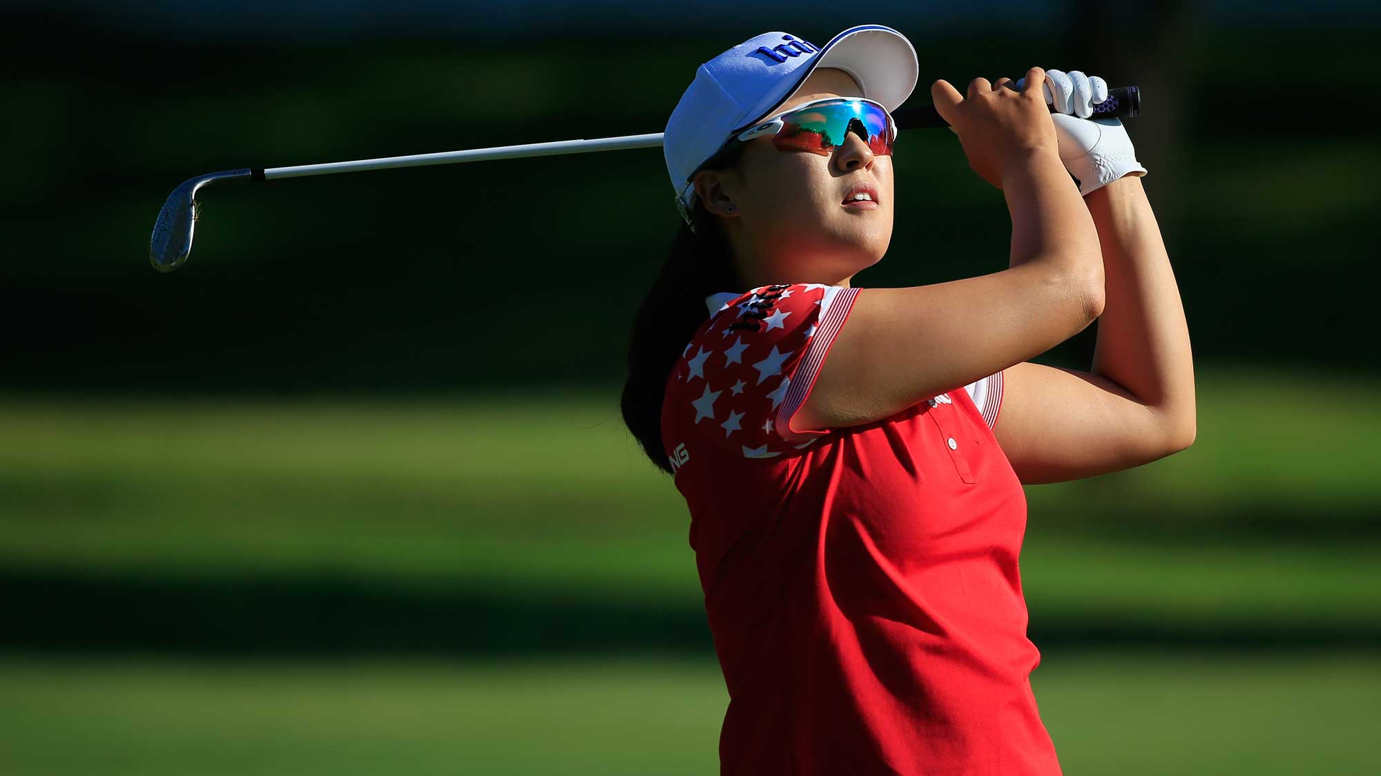 In Gee Chun of South Korea watches her third shot on the second hole during the first round of the Volunteers of America Texas Shootout