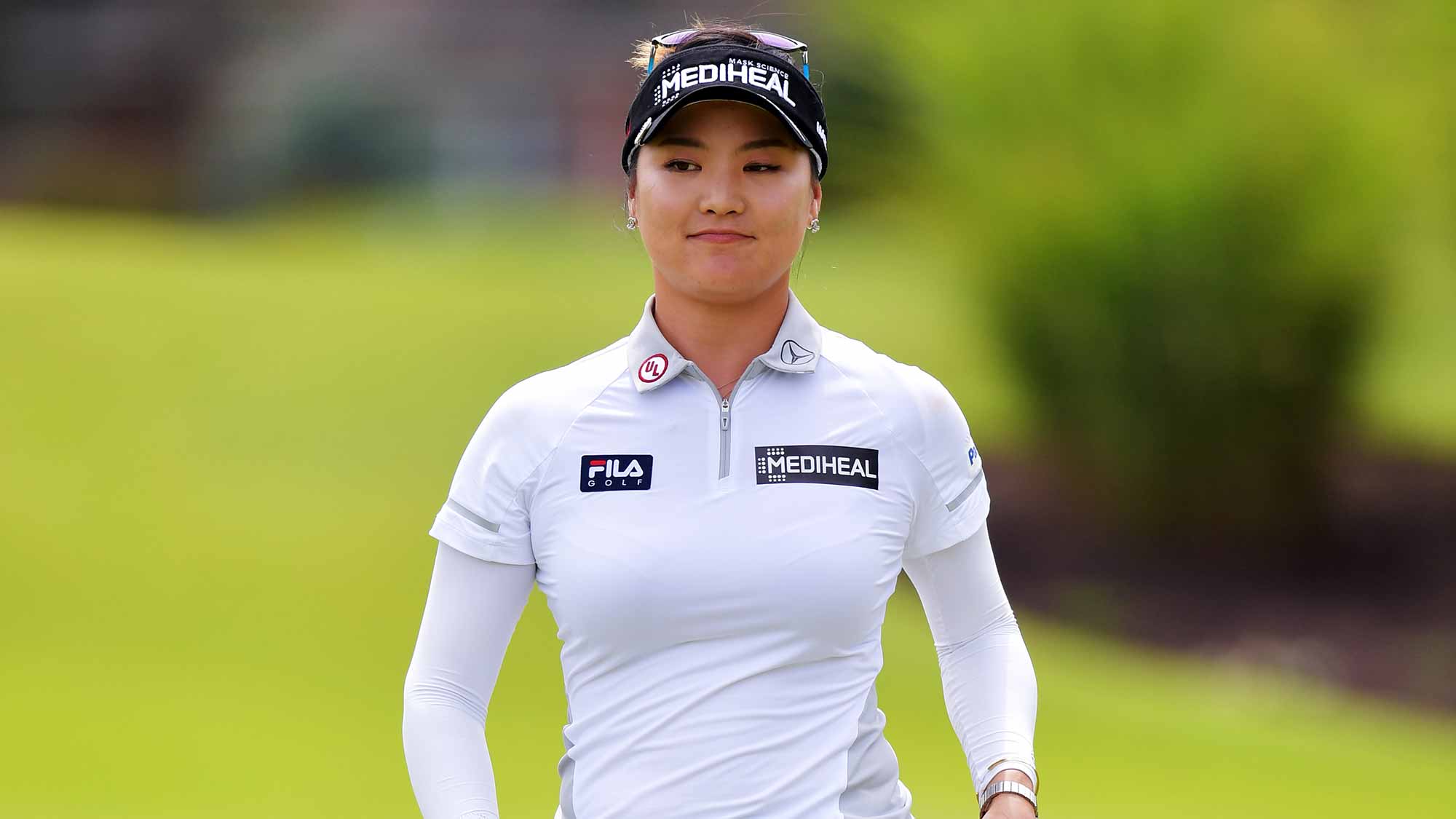 So Yeon Ryu of Korea walks off the green on the first hole after a birdie during the second round of the Walmart NW Arkansas Championship Presented by P&G