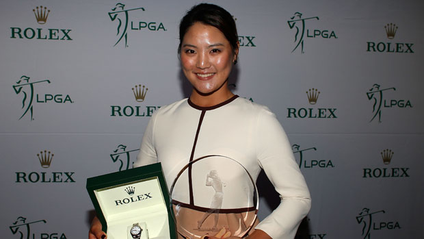 So Yeon Ryu with her Rookie of the Year Award