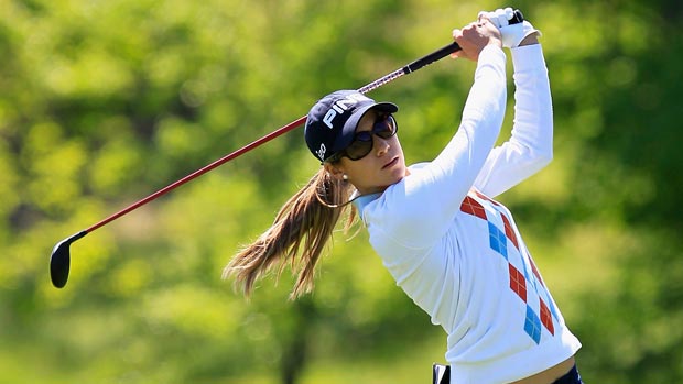 Azahara Munoz during the Sybase Match Play Championship first-round matches