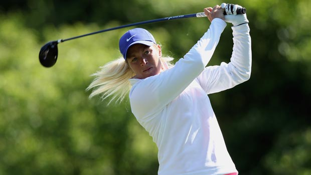 Suzann Pettersen during the first round of the 2012 Wegmans LPGA Championship