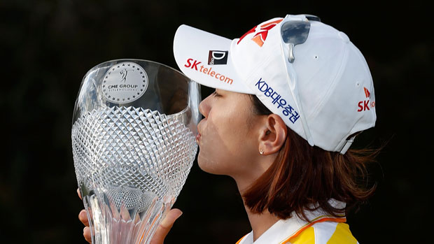 Na Yeon Choi after winning the 2012 CME Group Titleholders