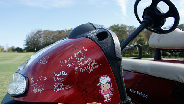 Doug Brecht's Tribute Golf Cart during the Third Round of the CME Group Titleholders