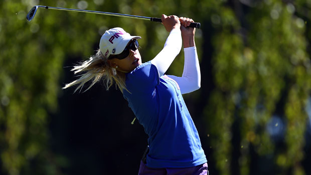Pernilla Lindberg during the final round of the Safeway Classic Presented by Coca-Cola