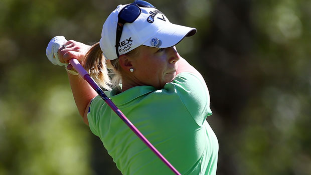 Morgan Pressel during the final round of the Safeway Classic Presented by Coca-Cola