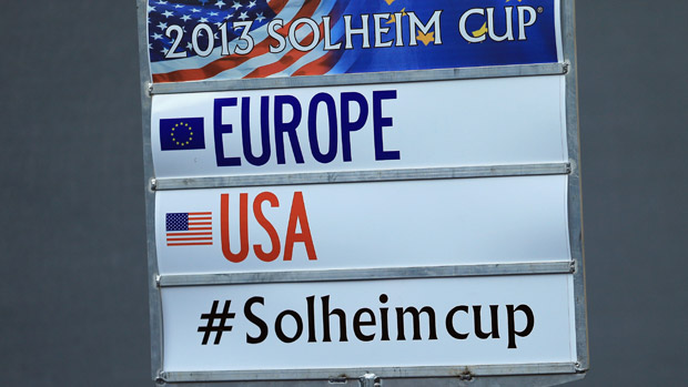 The scoring standard during Friday Morning Foursome Matches at the Solheim Cup