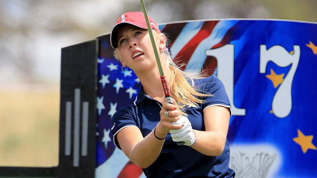 Jessica Korda during practice for the 2013 Solheim Cup