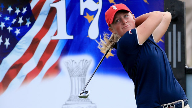 Stacy Lewis during practice for the 2013 Solheim Cup