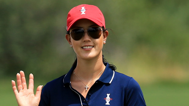 Michelle Wie during practice for the 2013 Solheim Cup