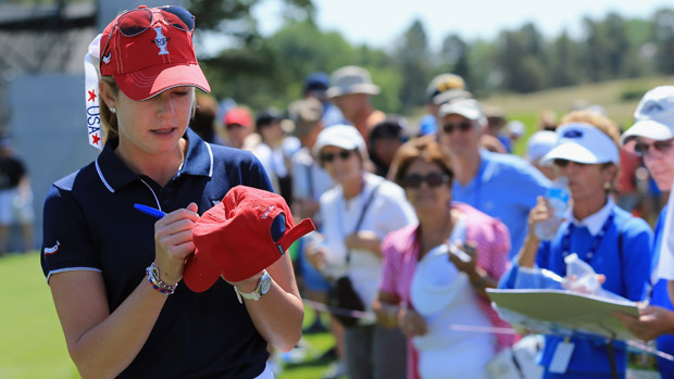 Paula Creamer during the third day of practice at the Solheim Cup