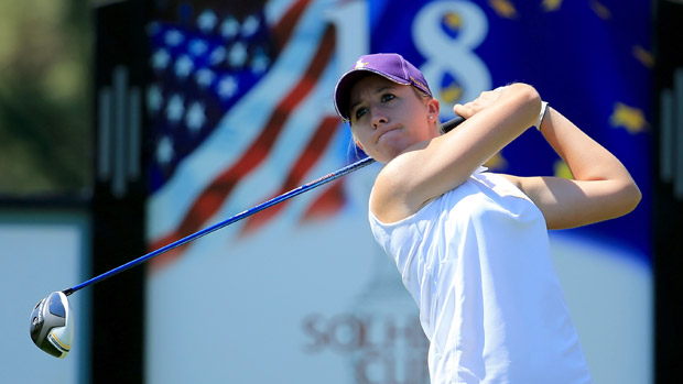 Jodi Ewart Shadoff during the third day of practice at the Solheim Cup