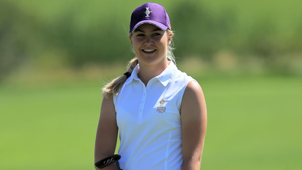 Charley Hull during the third day of practice at the Solheim Cup