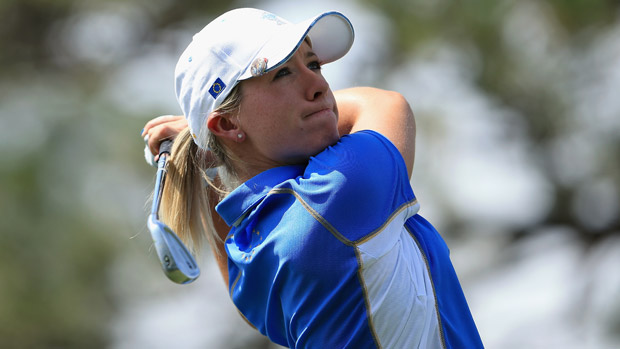 Jodi Ewart Shadoff during the final day singles matches at the Solheim Cup