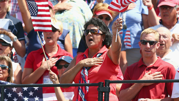 Nancy Lopez during the final day singles matches at the Solheim Cup