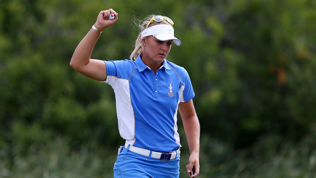 Anna Nordqvist during the final day singles matches at the Solheim Cup
