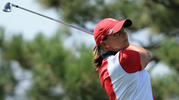 Angela Stanford during the final day singles matches at the Solheim Cup