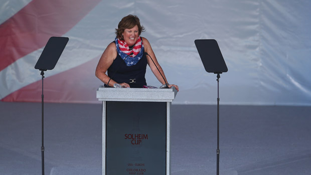 Meg Mallon during the Opening Ceremony of the 2013 Solheim Cup