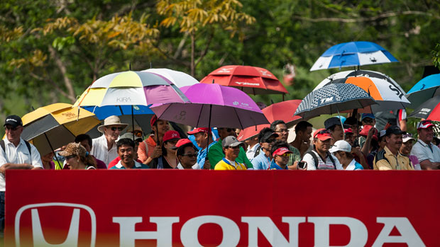 Spectators during the third round of the Honda LPGA Thailand