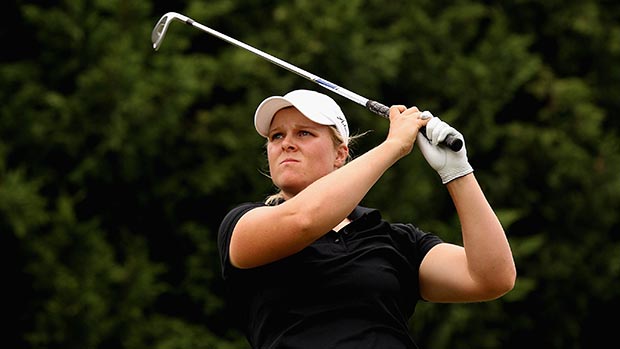 Caroline Hedwall during the first round of the 2014 ISPS Handa Women’s Australian Open