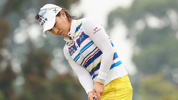 Hee Young Park during the first round of the 2014 ISPS Handa Women’s Australian Open