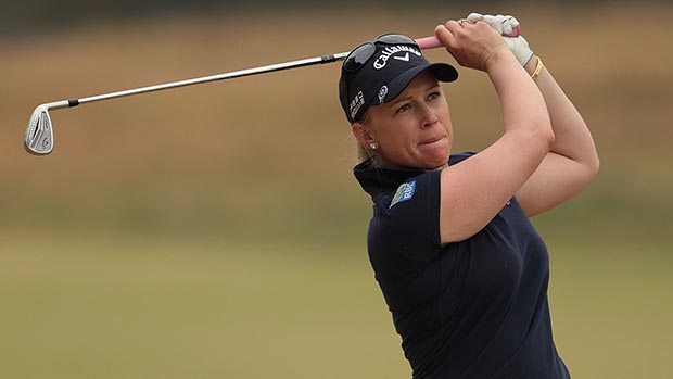 Morgan Pressel during the first round of the 2014 ISPS Handa Women’s Australian Open