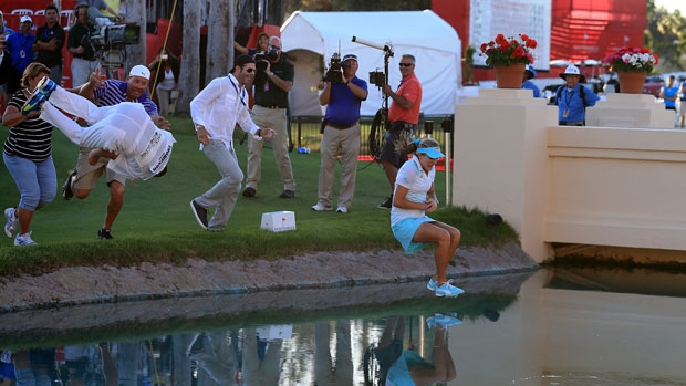 Lexi Thompson during the final round of the 2014 Kraft Nabisco Championship