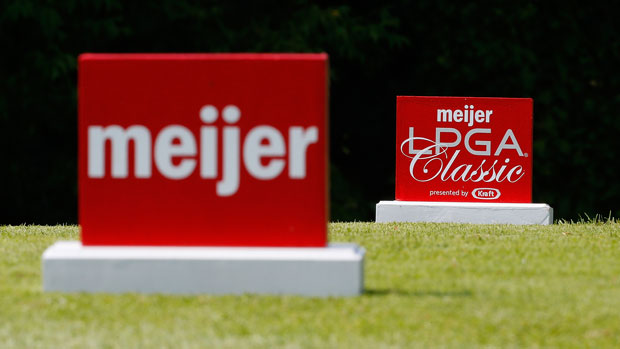 Meijer Tee Markers during the third round at the 2014 Meijer LPGA Classic