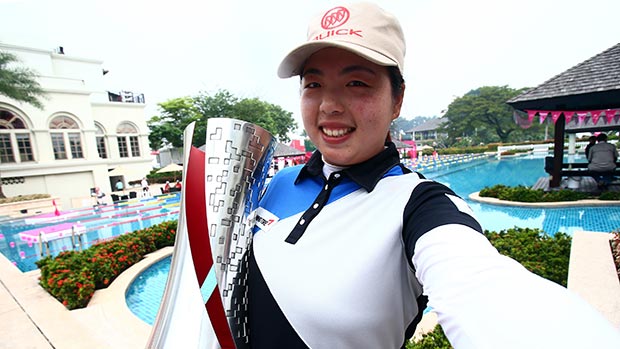 Shanshan Feng during the final round of the Sime Darby LPGA Malaysia