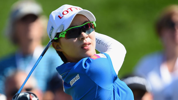 Hyo Joo Kim during the third round of the 2014 Evian Championship