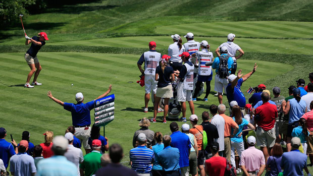 Stacy Lewis during Day 3 of the International Crown