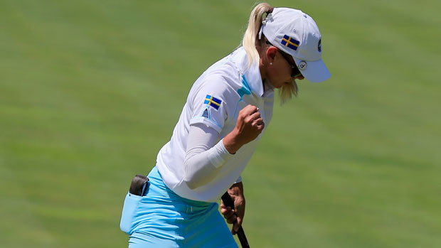 Pernilla Lindberg during Day 3 of the International Crown