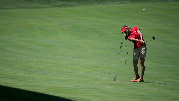 Belen Mozo during Day 3 of the International Crown