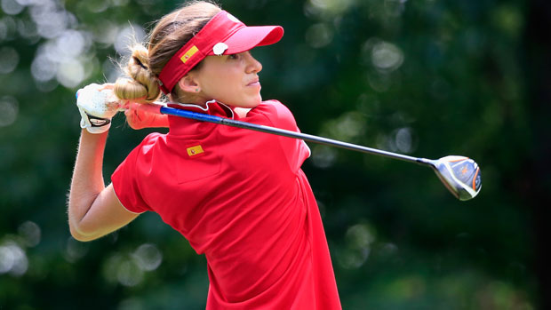 Belen Mozo during the final day of the International Crown