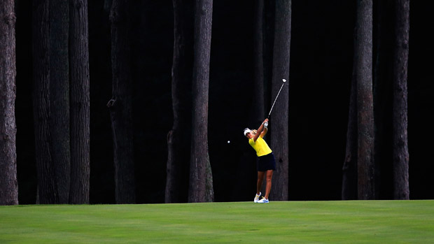 Anna Nordqvist during the first round of the International Crown