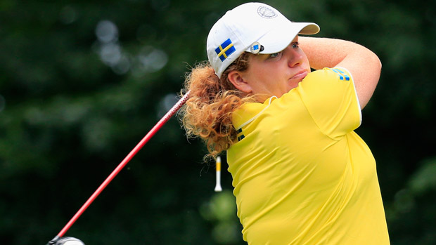 Mikaela Parmlid during the first round of the International Crown