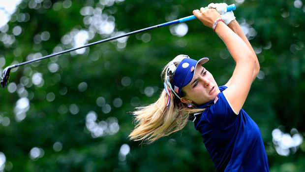 Lexi Thompson during the first round of the International Crown